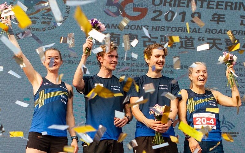 Sverige tvåa i sprintstafetten – etta i totalen