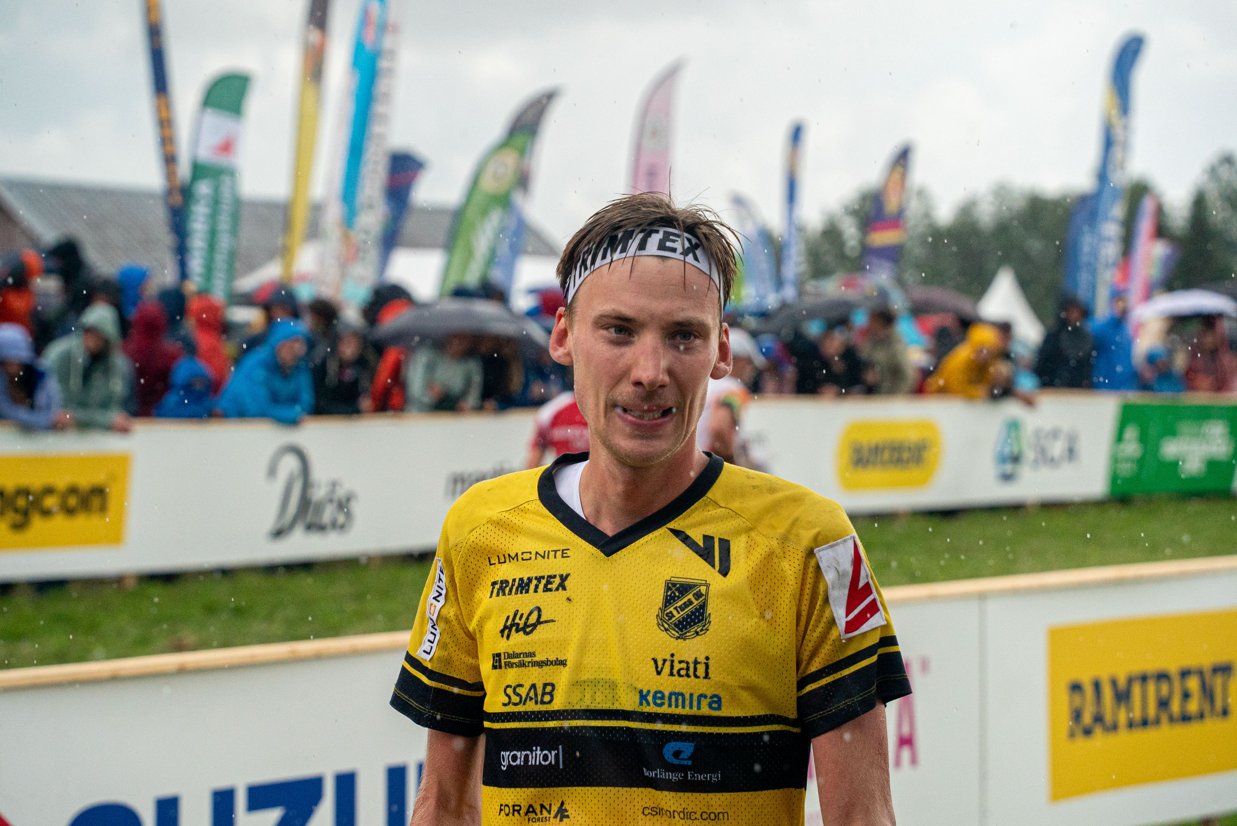 Emil Svensk efter målgång på femte etappen av O-RIngen