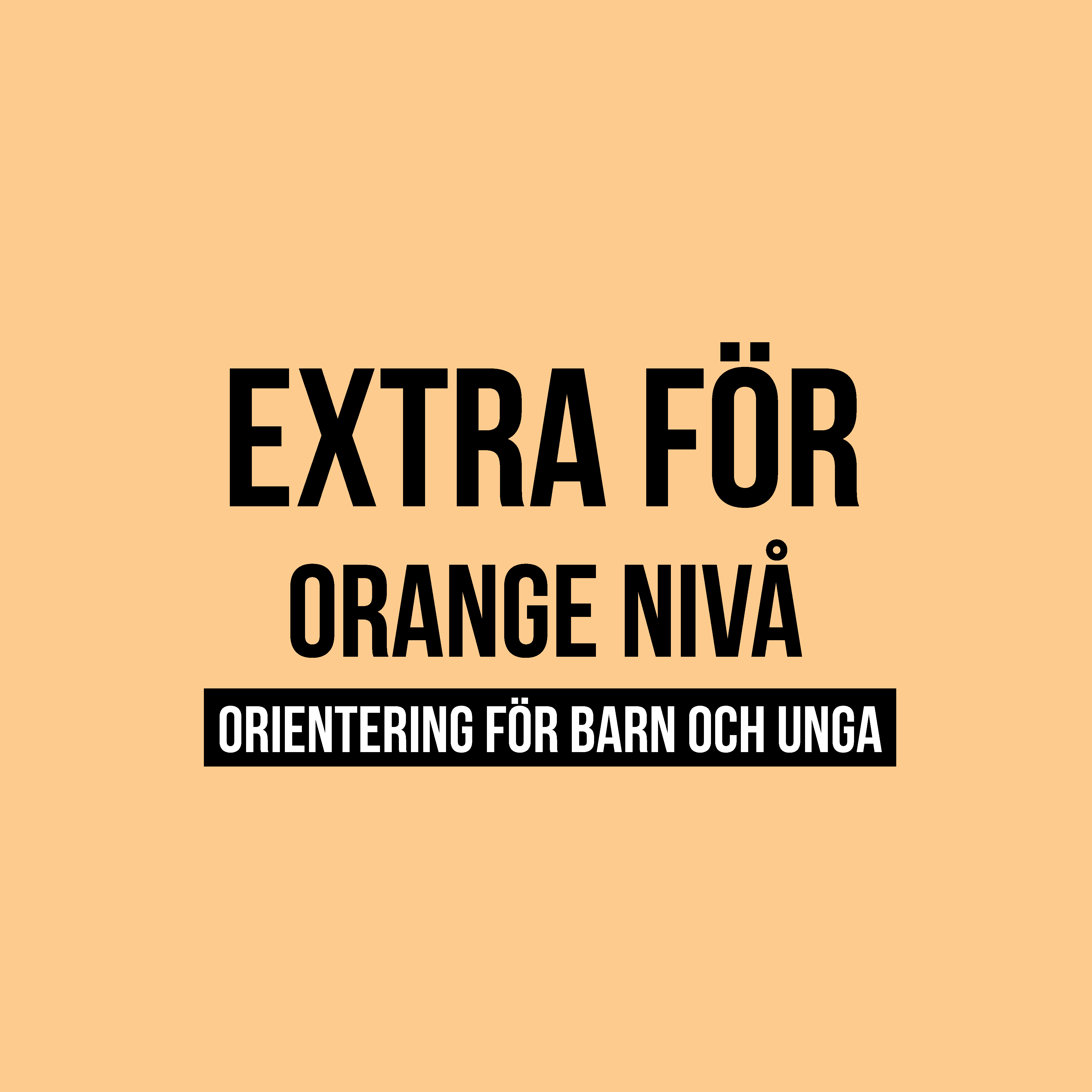 Fyrkantspuff Orange Extra