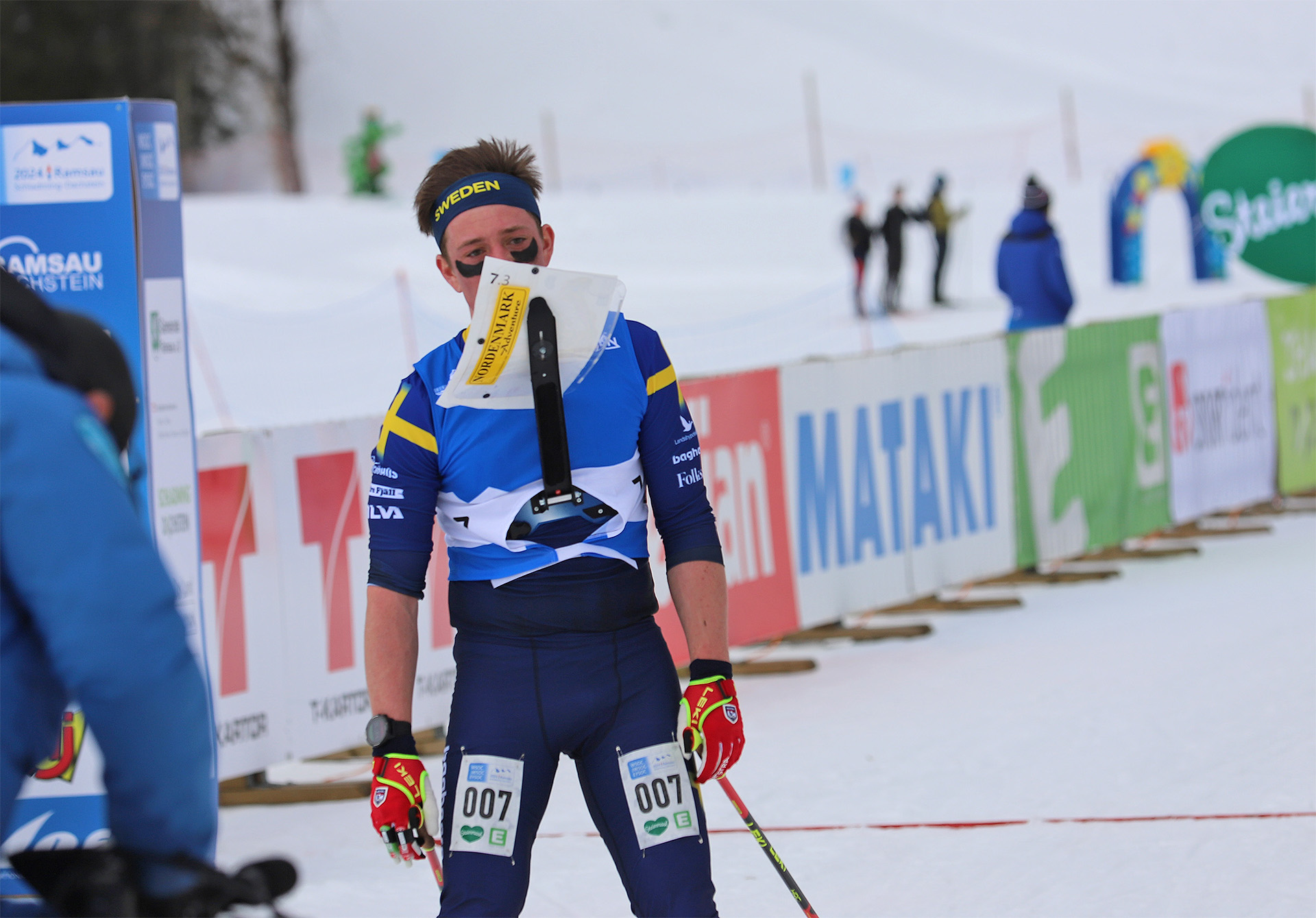 En trött Jonatan Ståhl glider i mål som VM-sexa. Bild: Johan Trygg.