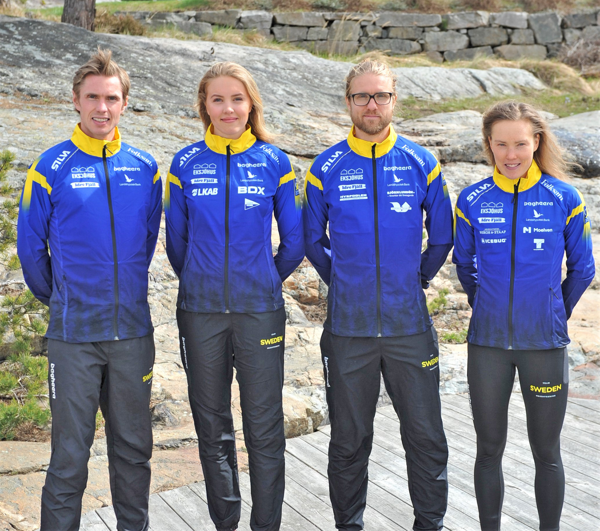 Från vänster: Martin Regborn, Hanna Lundberg, Gustav Bergman och Tove Alexandersson som springer samtliga distanser på världscupen i Tjeckien i början på augusti. 