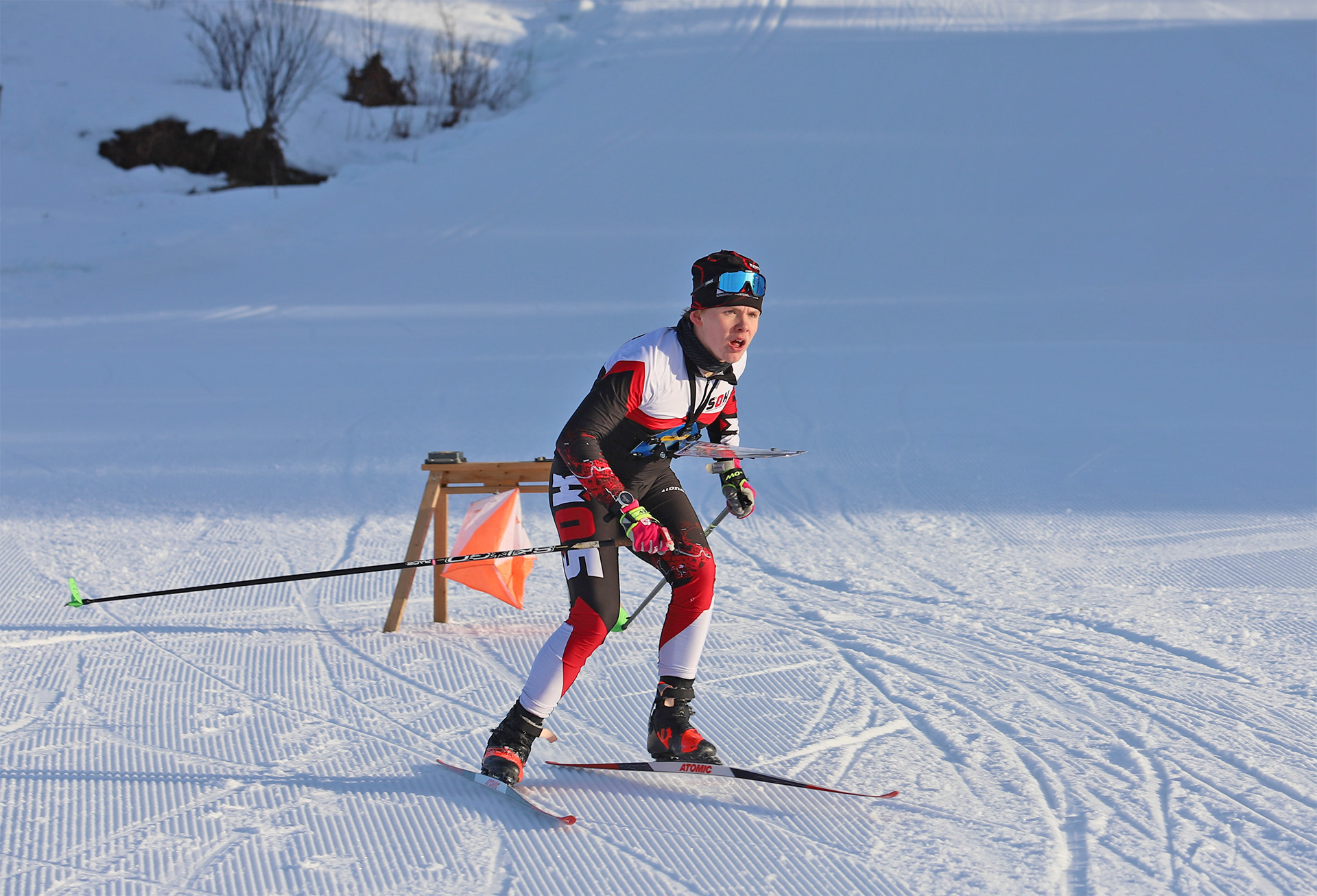 Mattias Larsson på väg mot seger. Bild: Johan Trygg